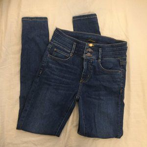 Women Ann Taylor multibutton high rise skinny jean